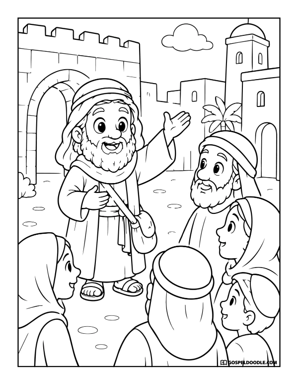 Jonah Delivers Message to Nineveh