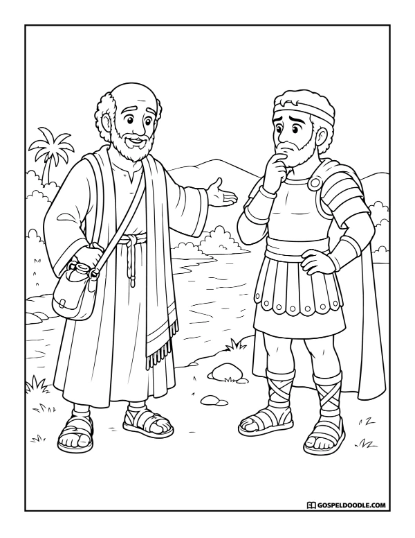 Elisha Sends Naaman to Wash in the Jordan River