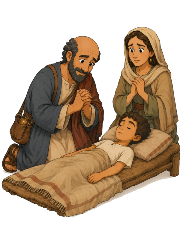 Elisha Prays For The Widow's Son