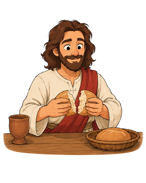 Jesus Breaking Bread