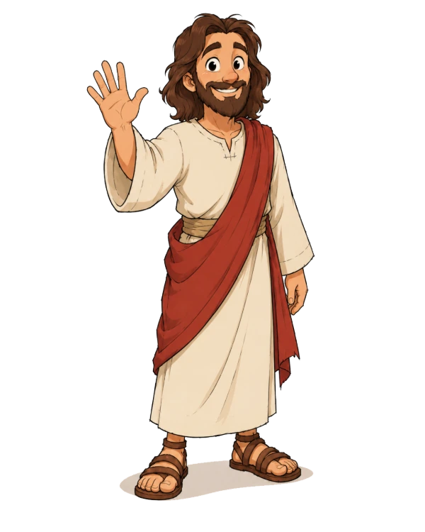 Jesus Waving Hello