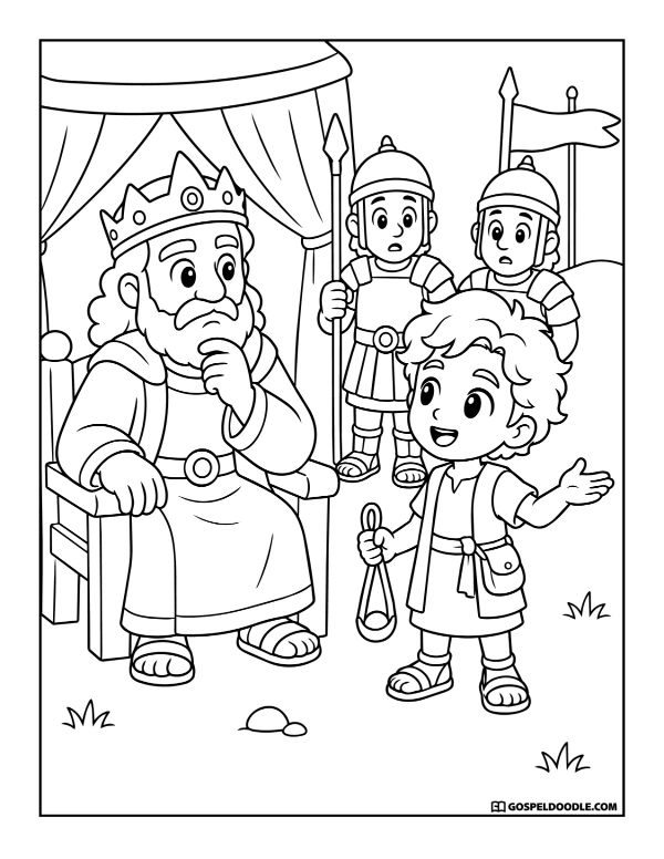 David Talks with King Saul