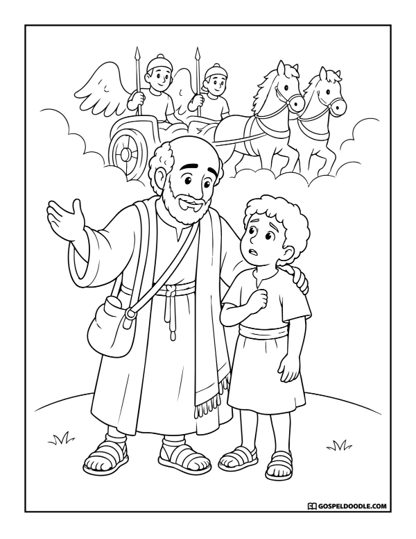Elisha Comforts Servant During Heavenly Army Vision