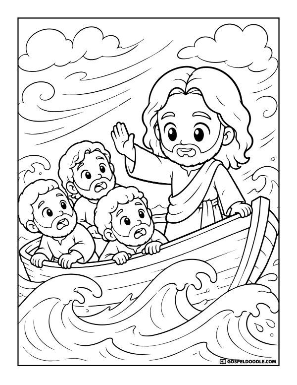 Friendly Jesus Calms the Storm