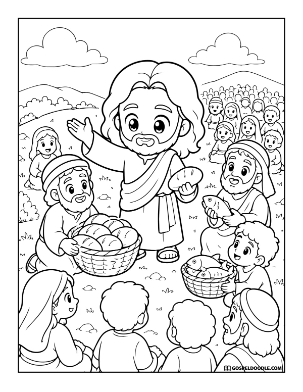 Friendly Jesus Feeds the 5,000