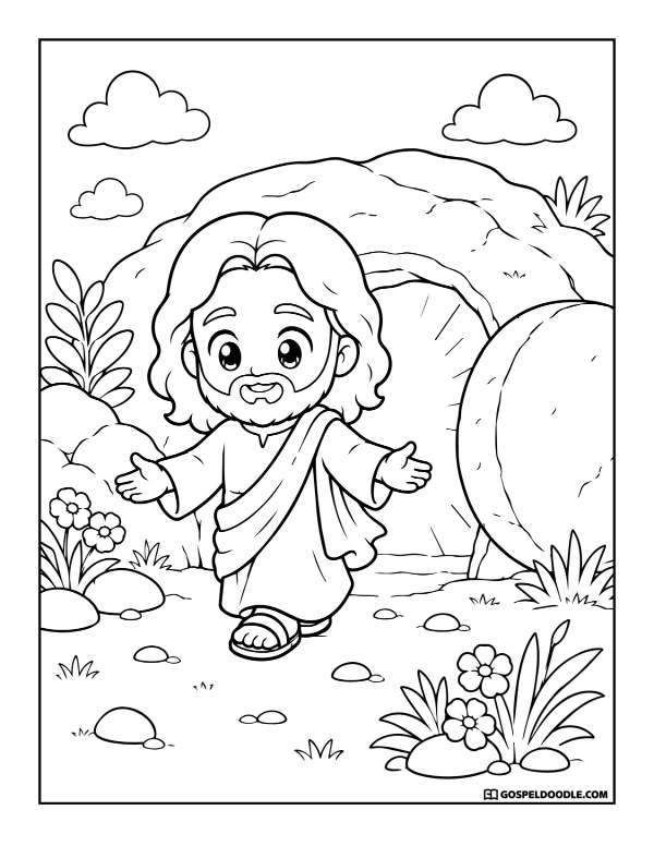 Friendly Jesus Leaves the Tomb