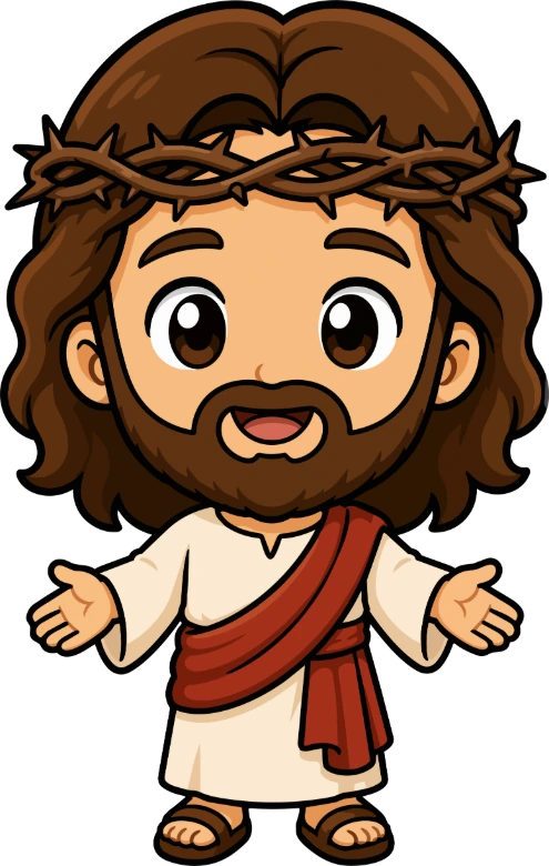 Friendly Jesus with a Crown of Thorns